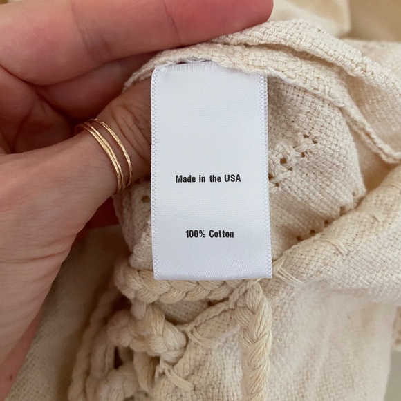 Jaline 100% Cotton Artisan Summer Boho Makrame Handwoven Beachwear Dress Size S - Picture 10 of 11